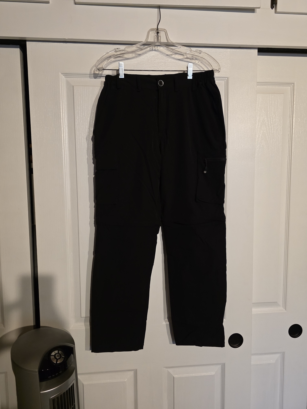 Gash Hao Men's Black Convertible Zip Off Cargo Pants